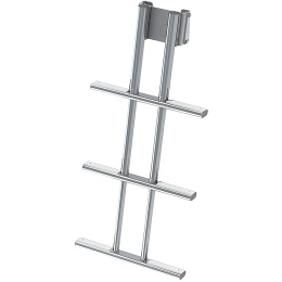 Трап дайверский телескопический быстросъемный 3 белых ступени 450 мм (040185WT,10269458)